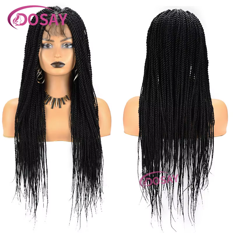 Perruque Lace Front Wig synthétique tressée en boîte