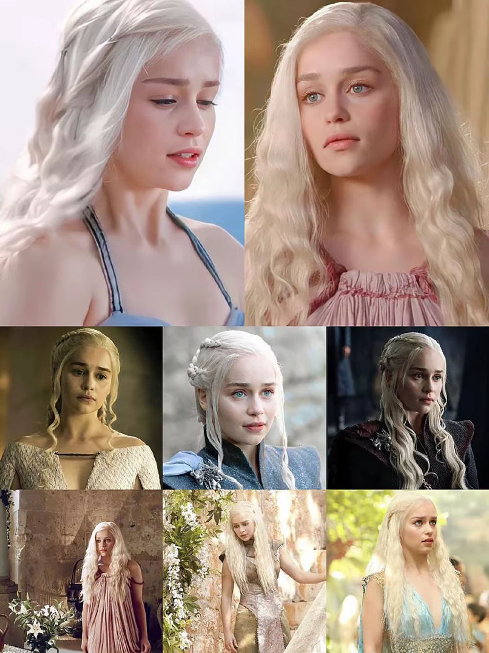 Perruque de cosplay Daenerys Targaryen 13×4HD avec dentelle frontale