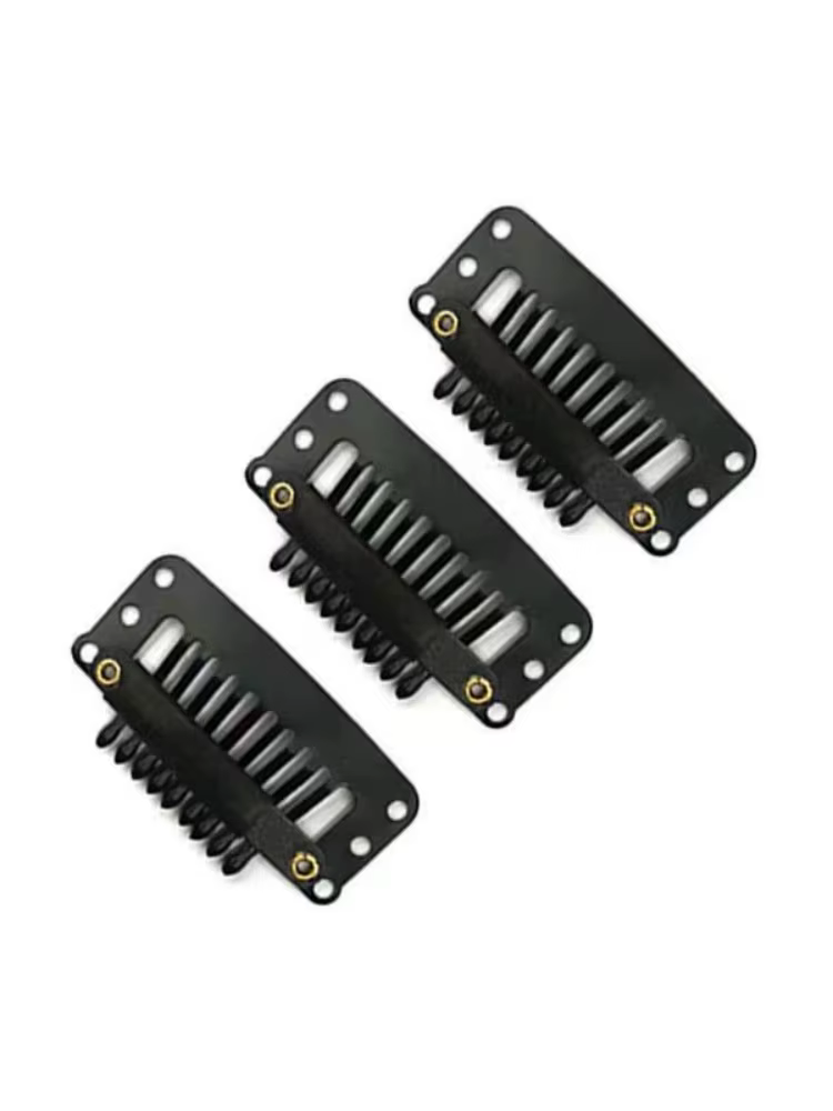10-100 pièces Clips d'extension de cheveux outils de perruque 9 dents