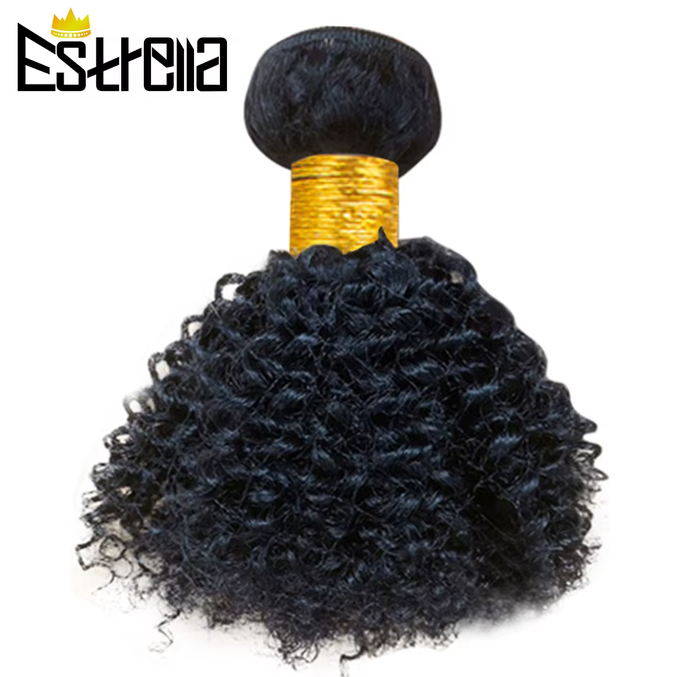 Afro crépus bouclés court Bundle offres de cheveux humains brésilien Remy