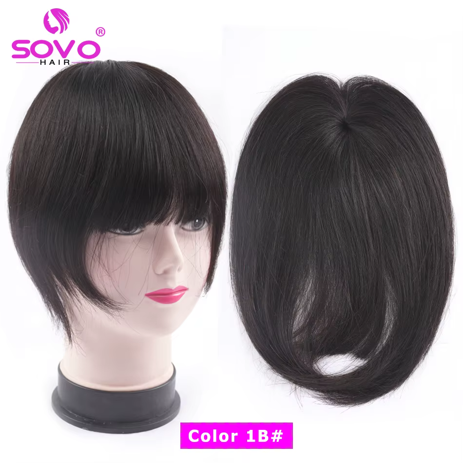 Clip de frange de cheveux humains