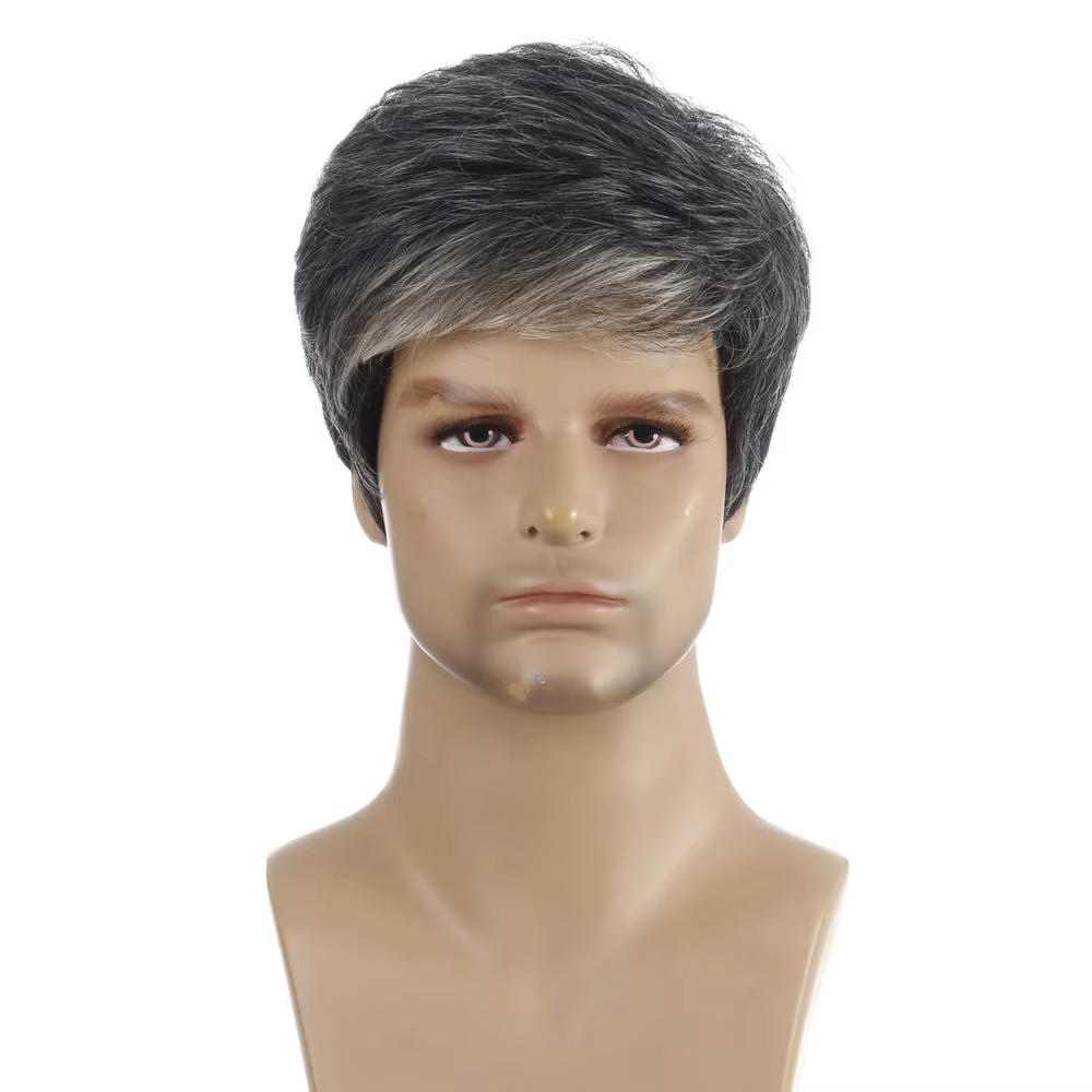 Perruque synthétique courte pour homme
