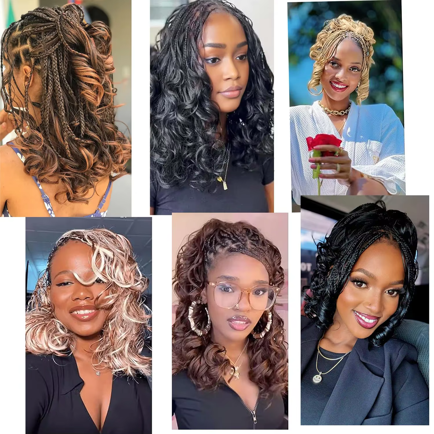 Extensions de cheveux synthétiques bouclés à la française