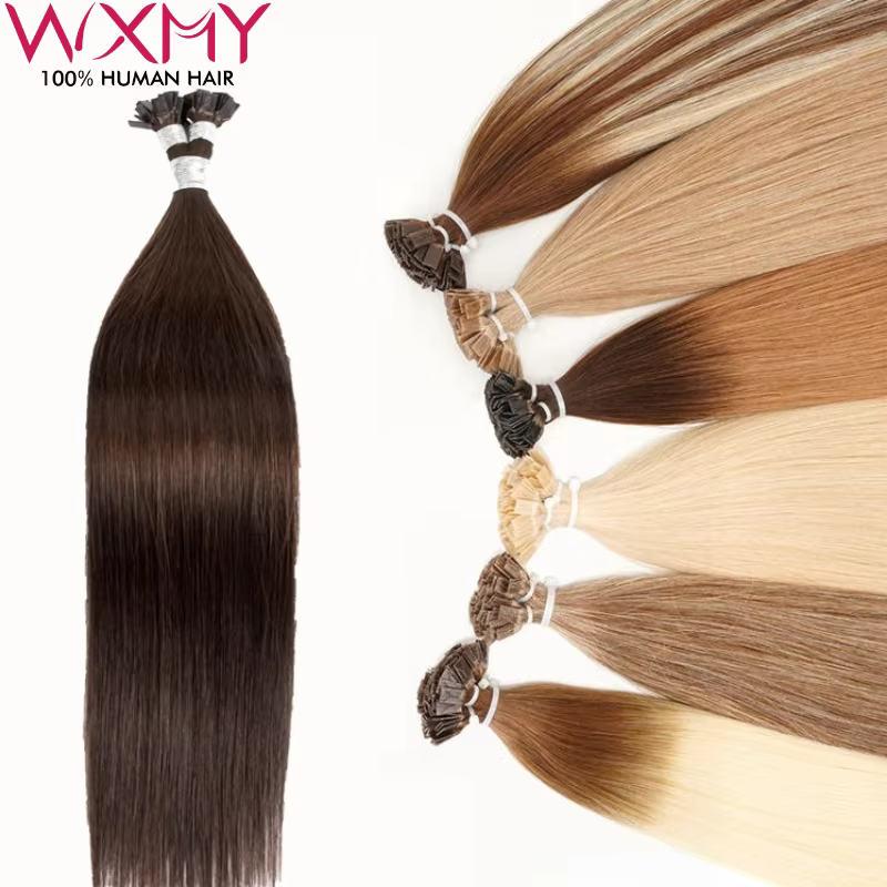 Extensions de cheveux à pointe plate droite