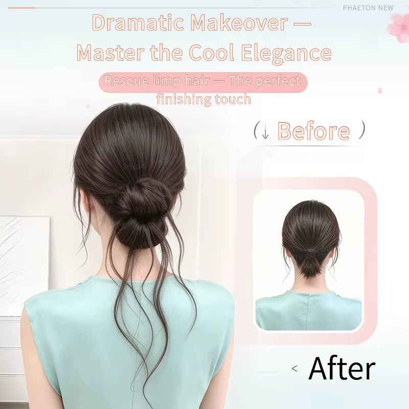 Chignon synthétique bouclé à clipser