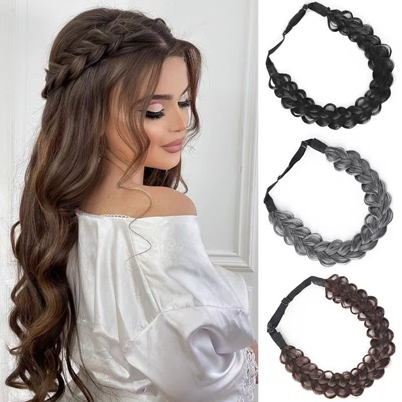 1 pièces synthétique Premium réglable à la main perruque tressée bande élastique cheveux mode tressage