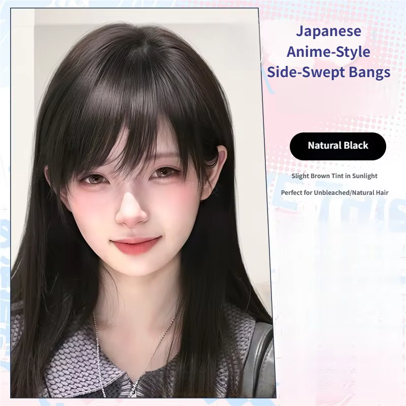 Extensions de franges à clipser 100 % cheveux humains