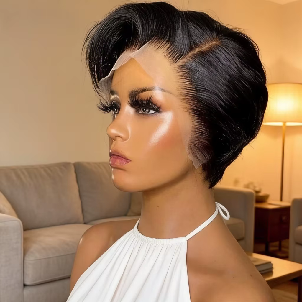 Perruque Lace Front 13x4 en Cheveux Naturels pour Femme