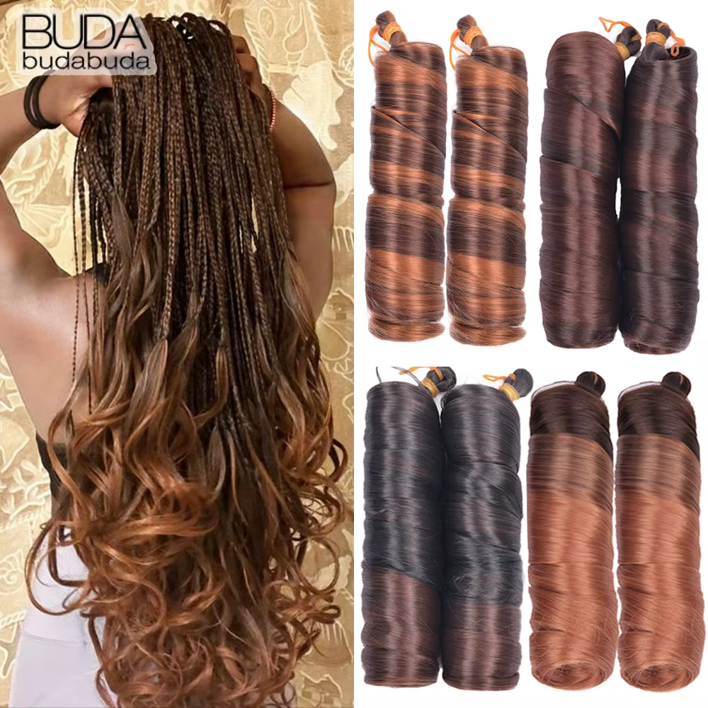 Extensions de cheveux tressés à boucles françaises