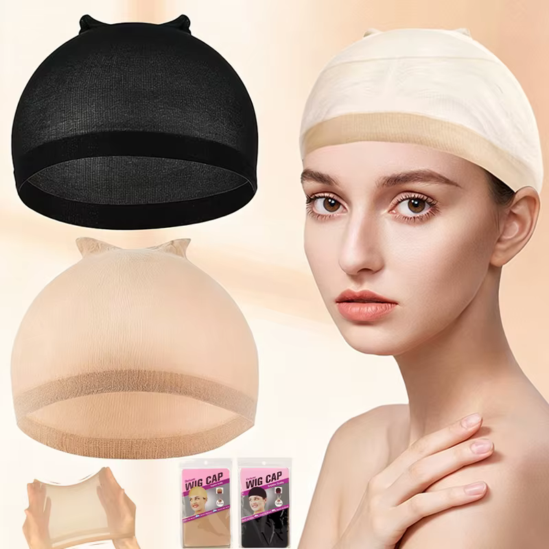 Lot de 2 bonnets à perruque ventilés en nylon