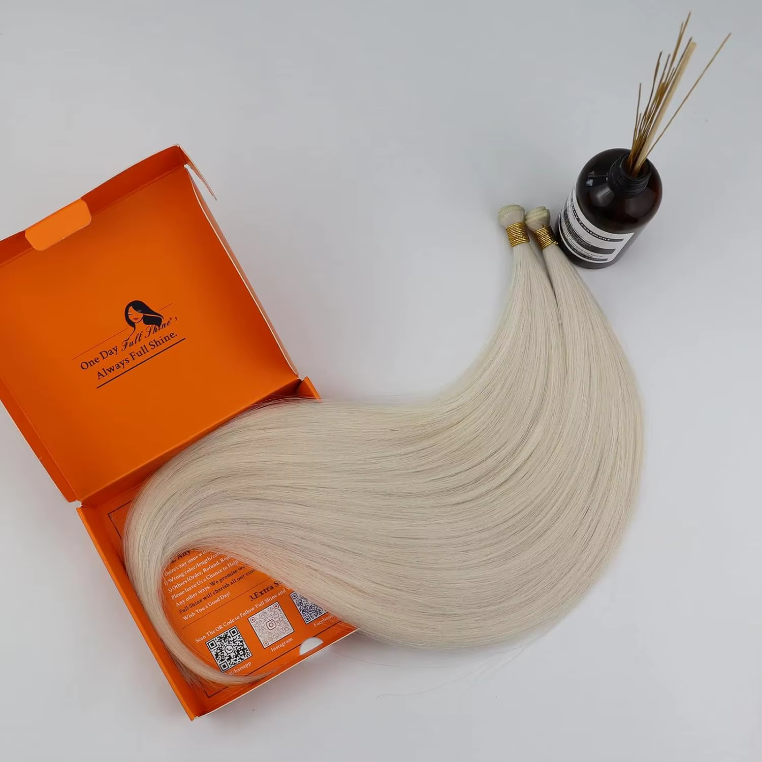 Pleine brillance 14-18 pouces génie trame Extensions de cheveux