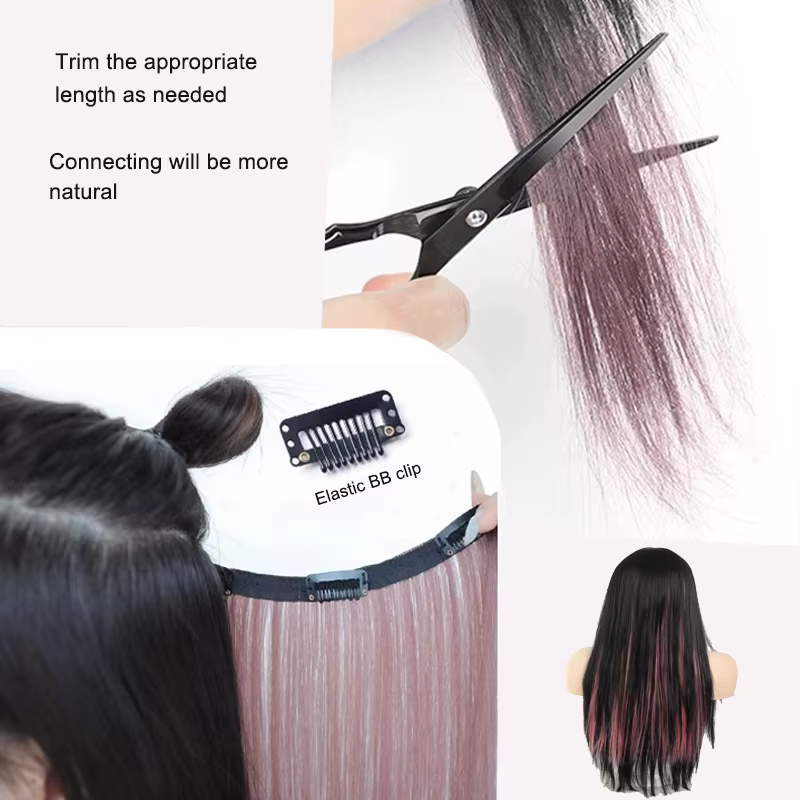 Extensions de cheveux colorés 20 pouces couleur droite pince sur Extension