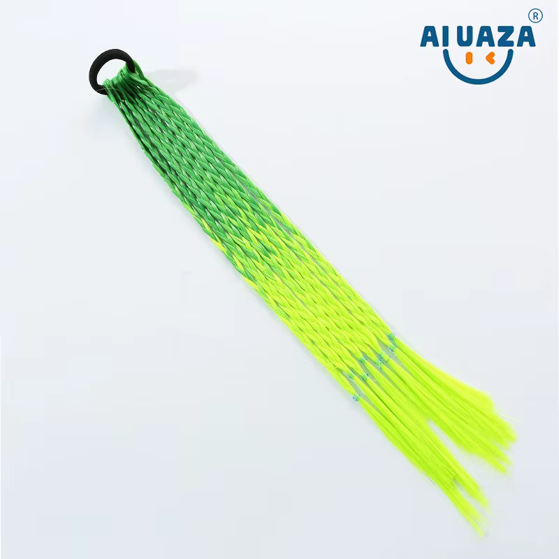 AIUAZA Extensions de cheveux tressés colorés pour enfants perruque colorée pour filles queue de cheval accessoires