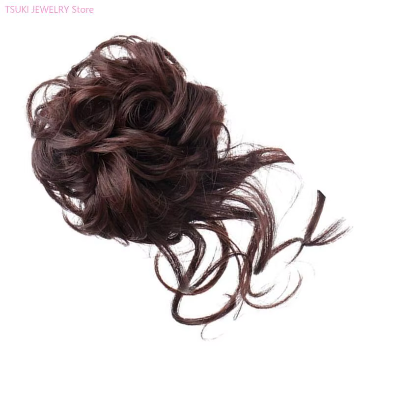 62KE – postiche chignon à texture douce avec pince à griffes