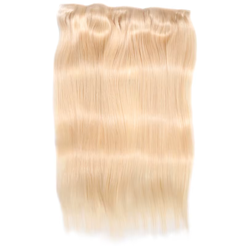 Clip en une seule pièce Extensions de cheveux humains droites 10 pouces avec 5 clips dans l'extension
