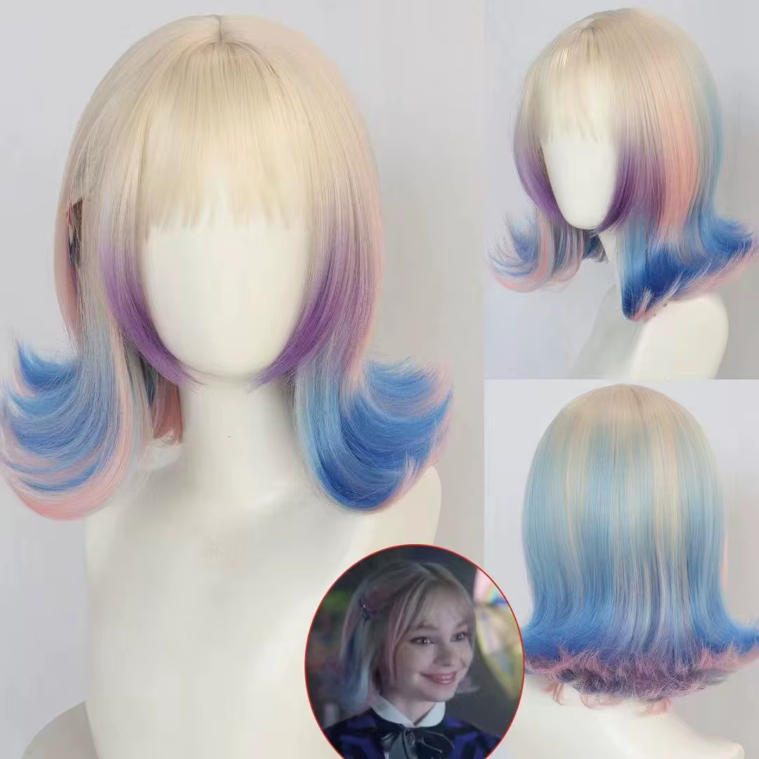 Perruque de Cosplay de la famille Addams mercredi 2 Enid Sinclair