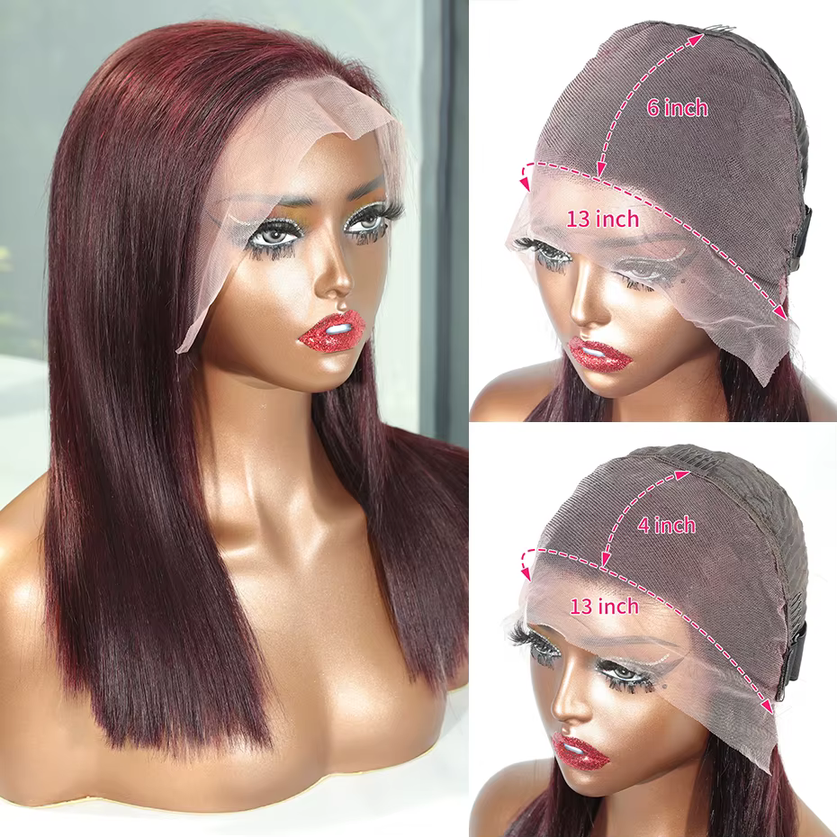 Perruque Lace Front Wig Bob 100% naturelle