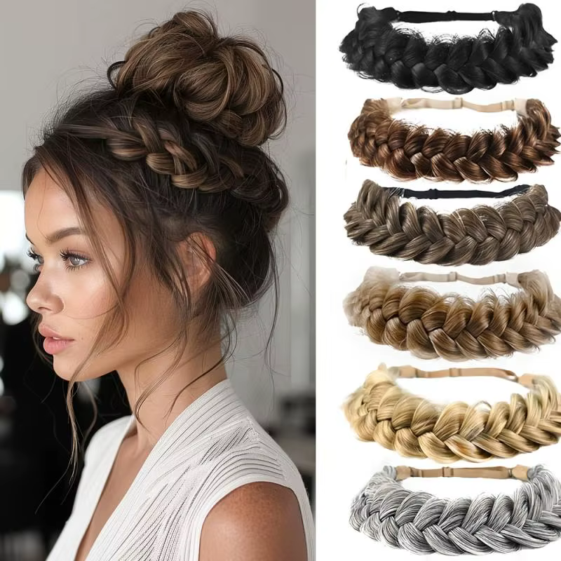 1 pièces synthétique Premium réglable à la main perruque tressée bande élastique cheveux mode tressage