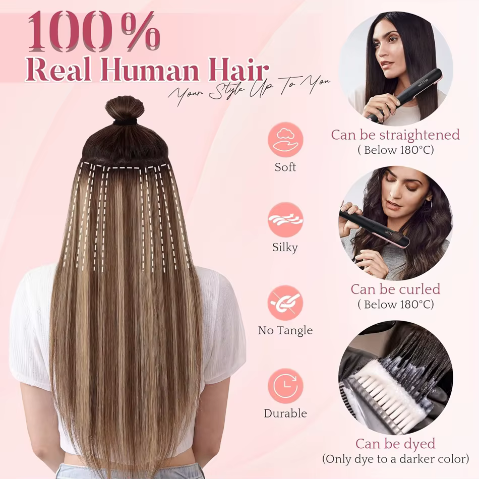 Extensions de cheveux à clipser 85-120g
