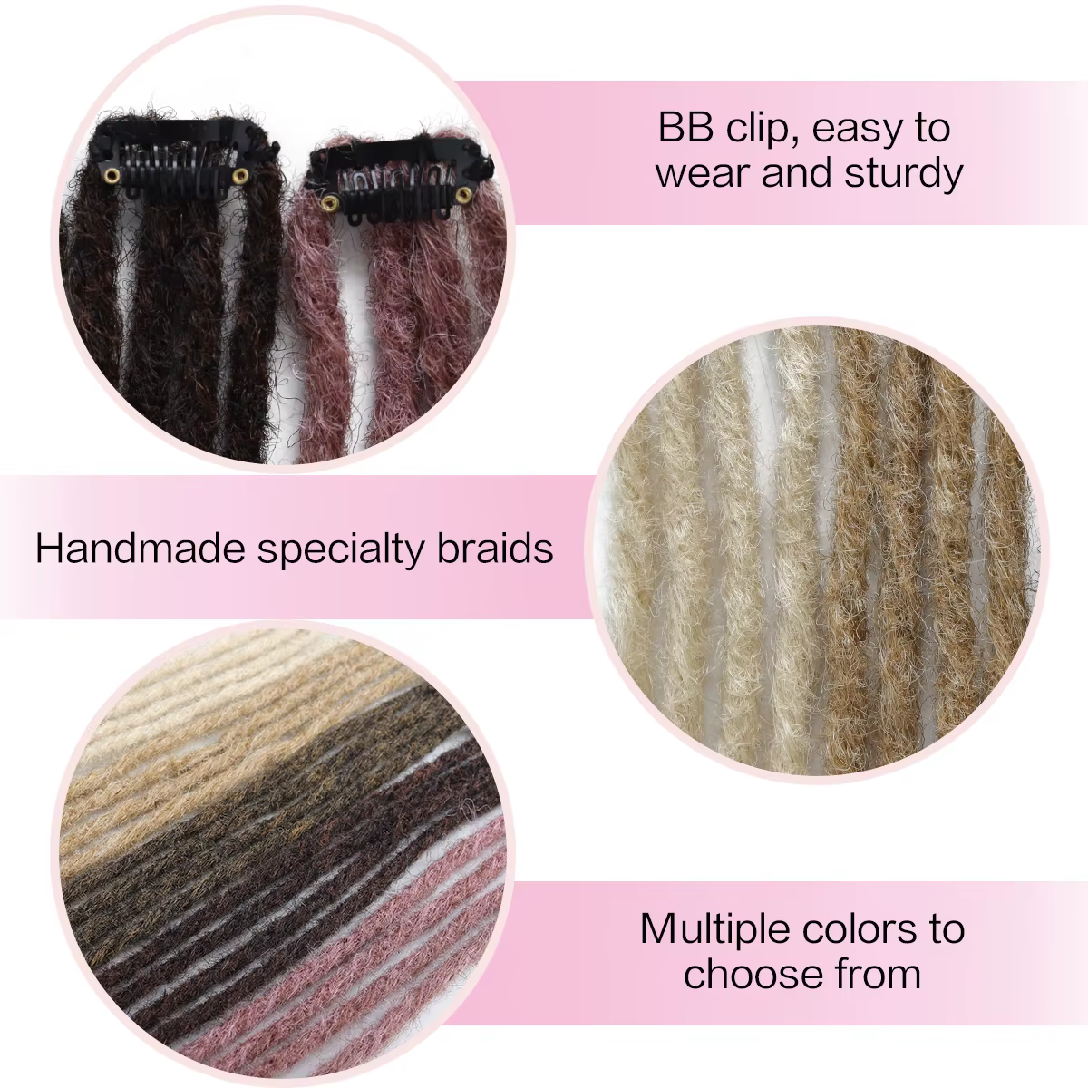 Extensions de cheveux synthétiques à clipser, 2 pièces, perruque synthétique, accessoires de cheveux bohème pour femmes, usage quotidien/soirée