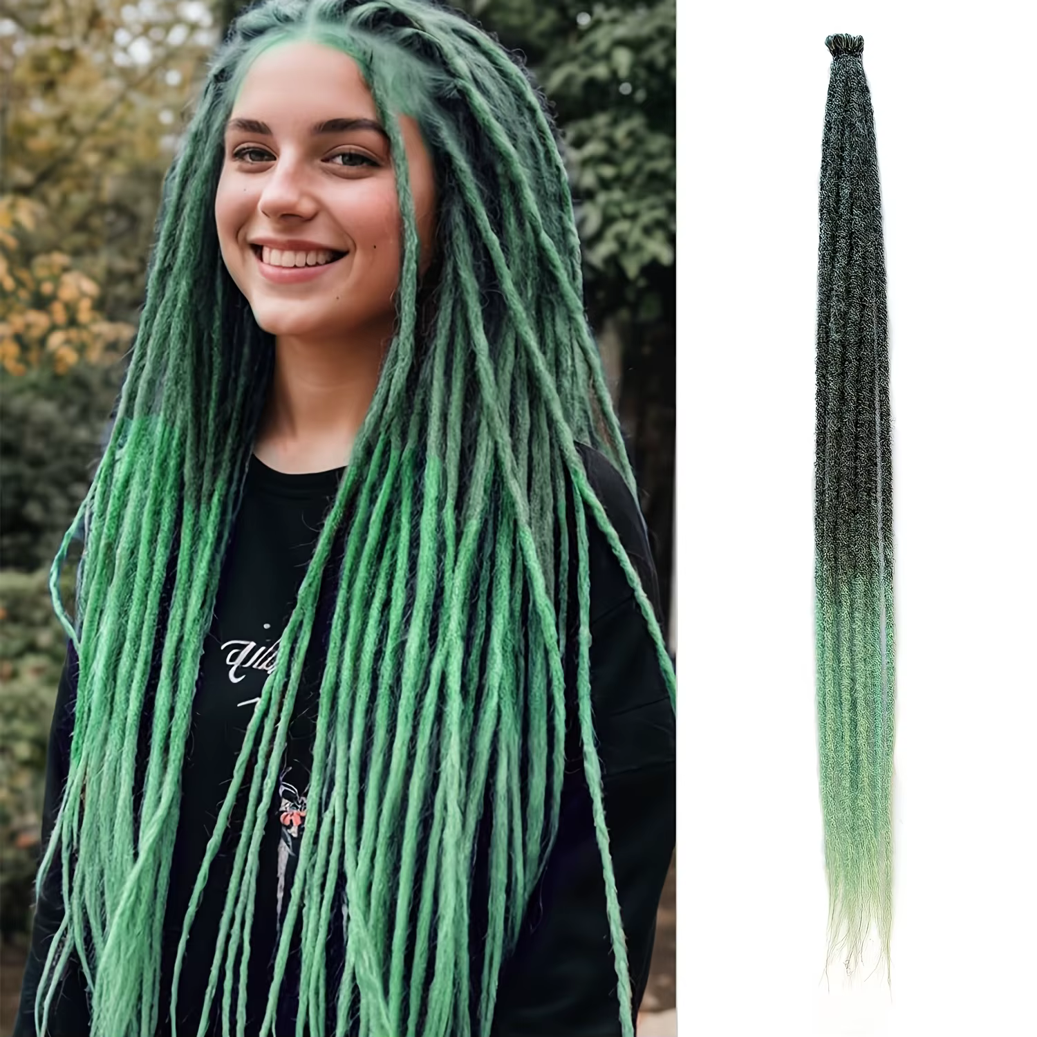 Extensions de dreadlocks synthétiques faites à la main au crochet