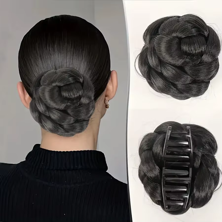 Chignon synthétique amélioré à pince