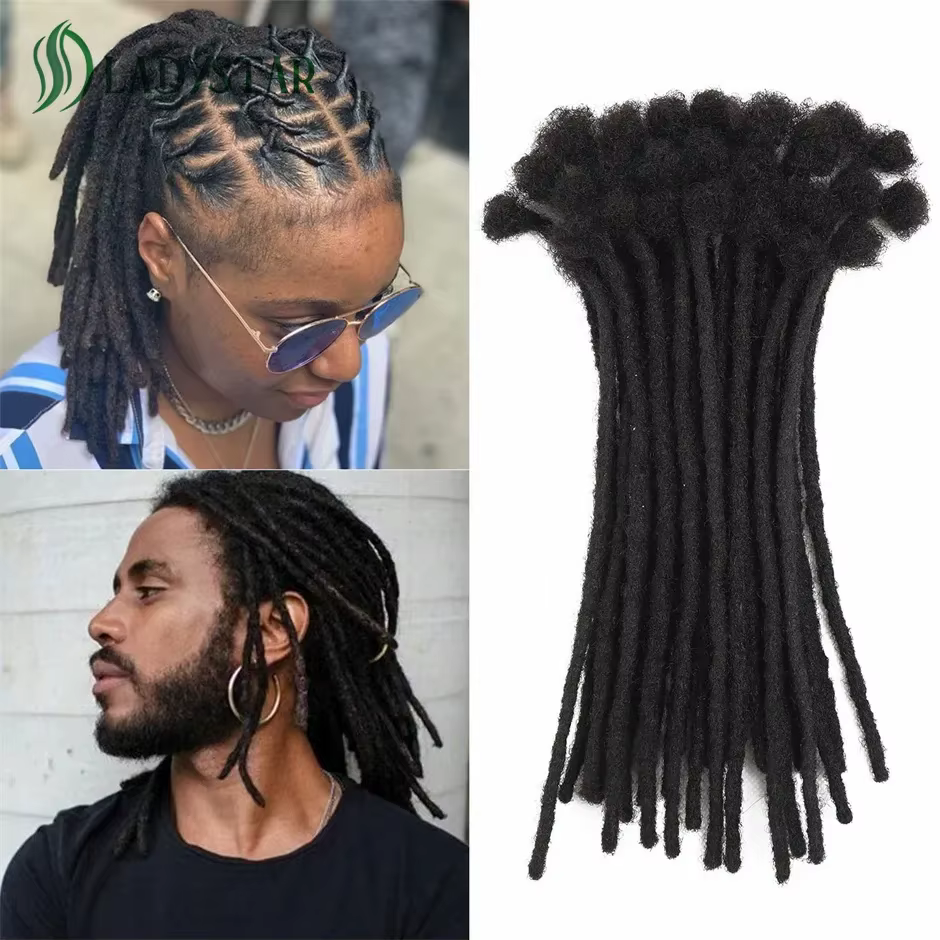 Extensions de dreadlocks de cheveux humains