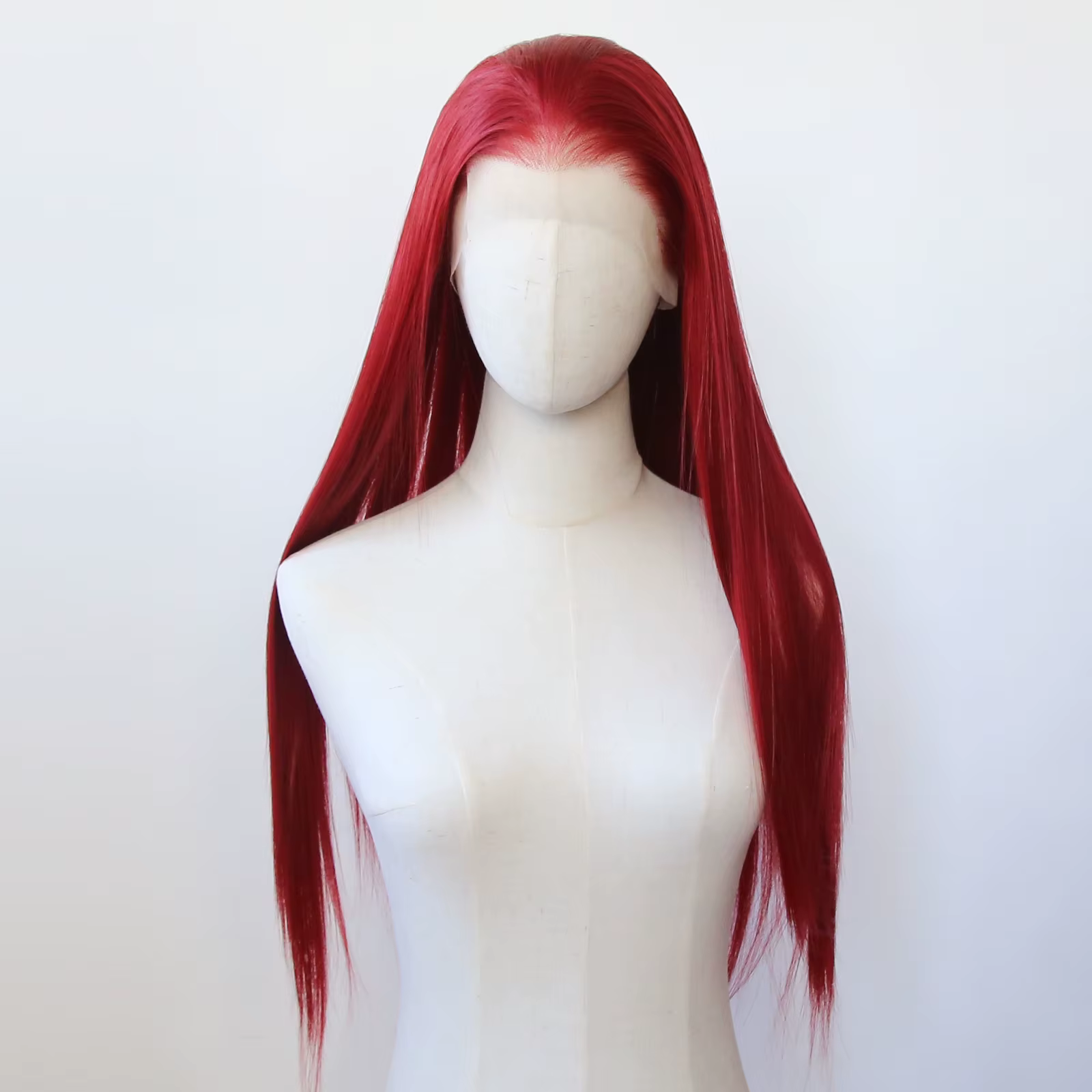 Perruque Lace Front Wig synthétique rouge 13x4