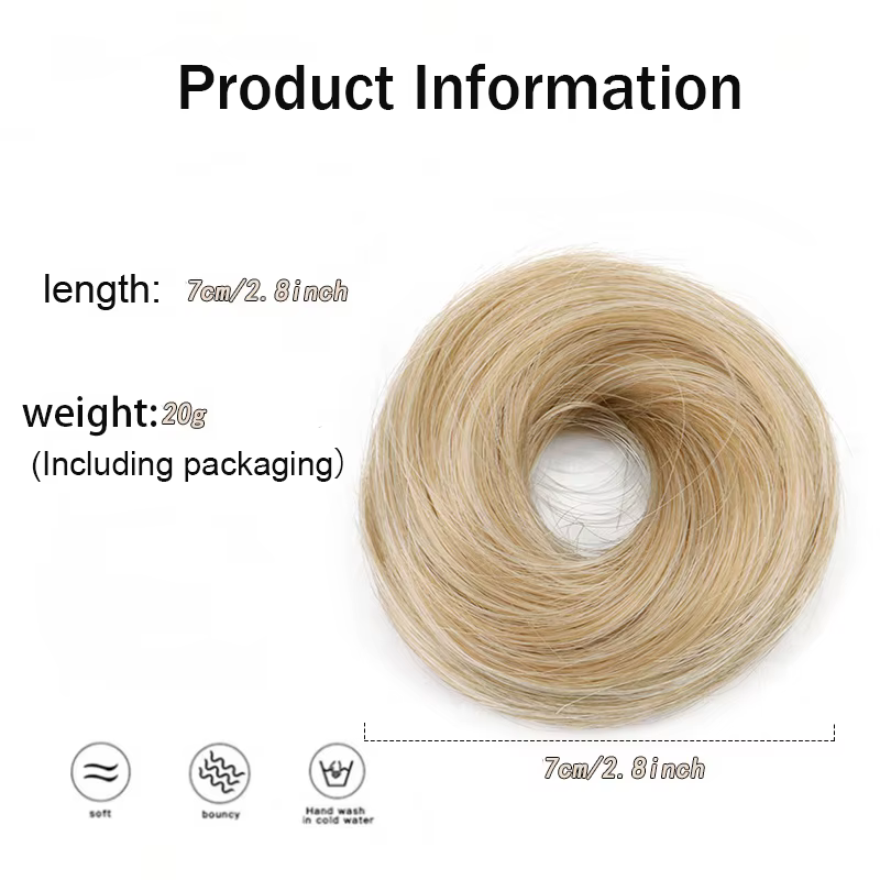 Chignon synthétique lisse de base pour femmes