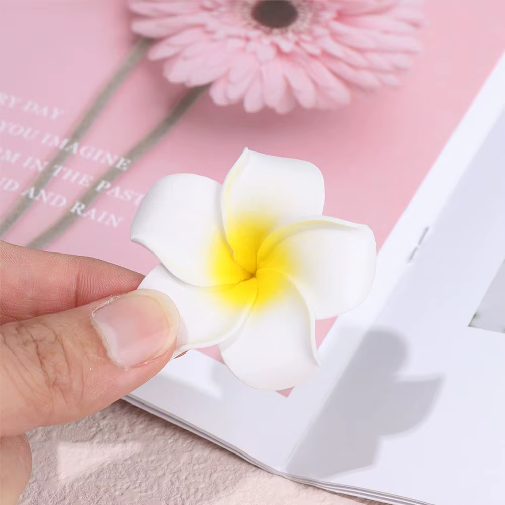 Pince à cheveux fleur blanche pour femmes et filles
