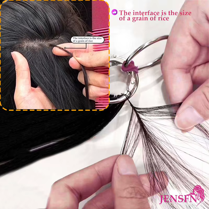 Extensions de Cheveux 100% Naturels Lisses de Troisième Génération