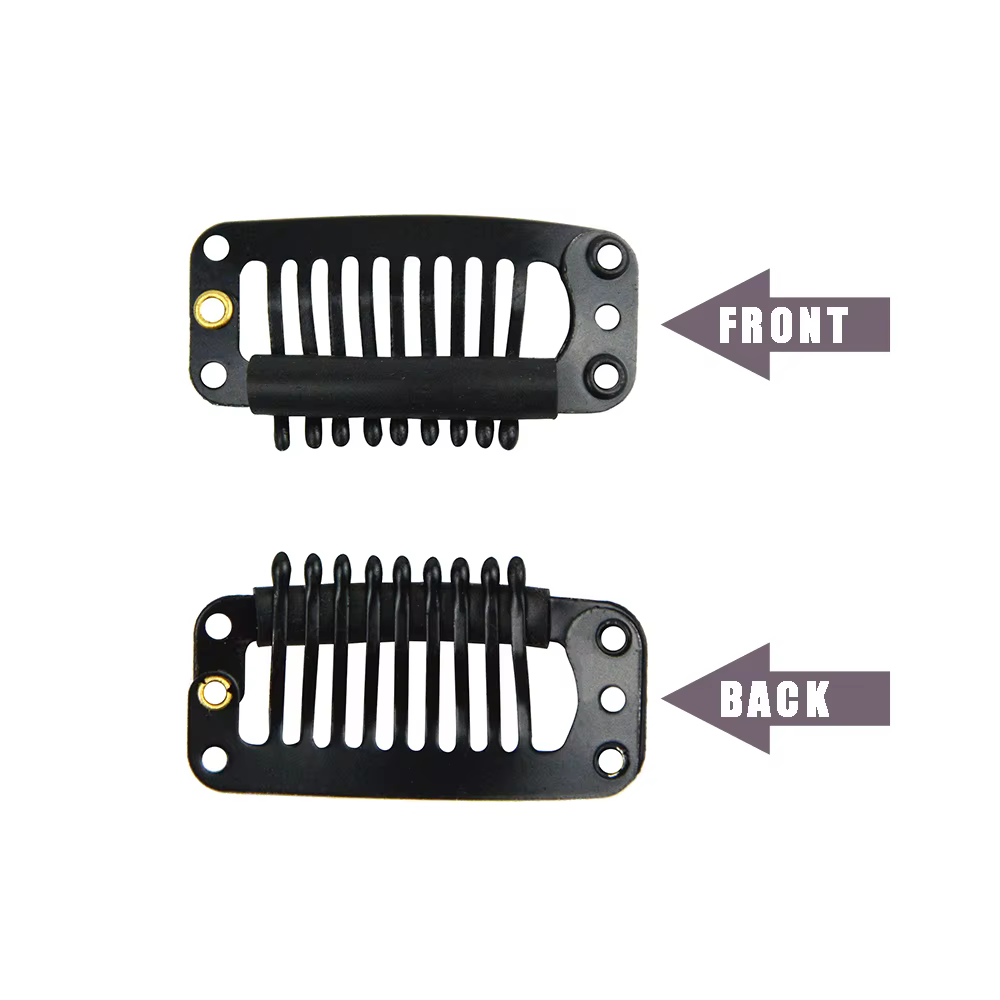 Clips d'extension de cheveux à 9 dents