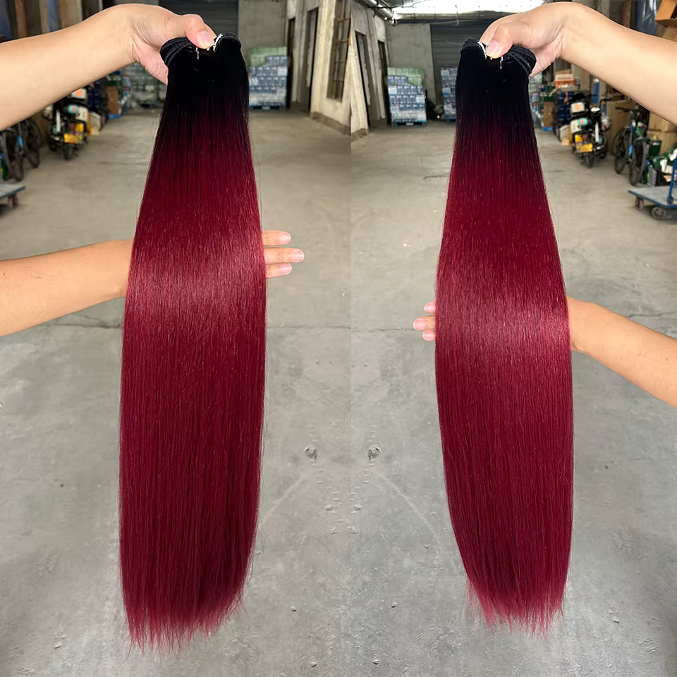 Extensions de cheveux synthétiques lisses Bio