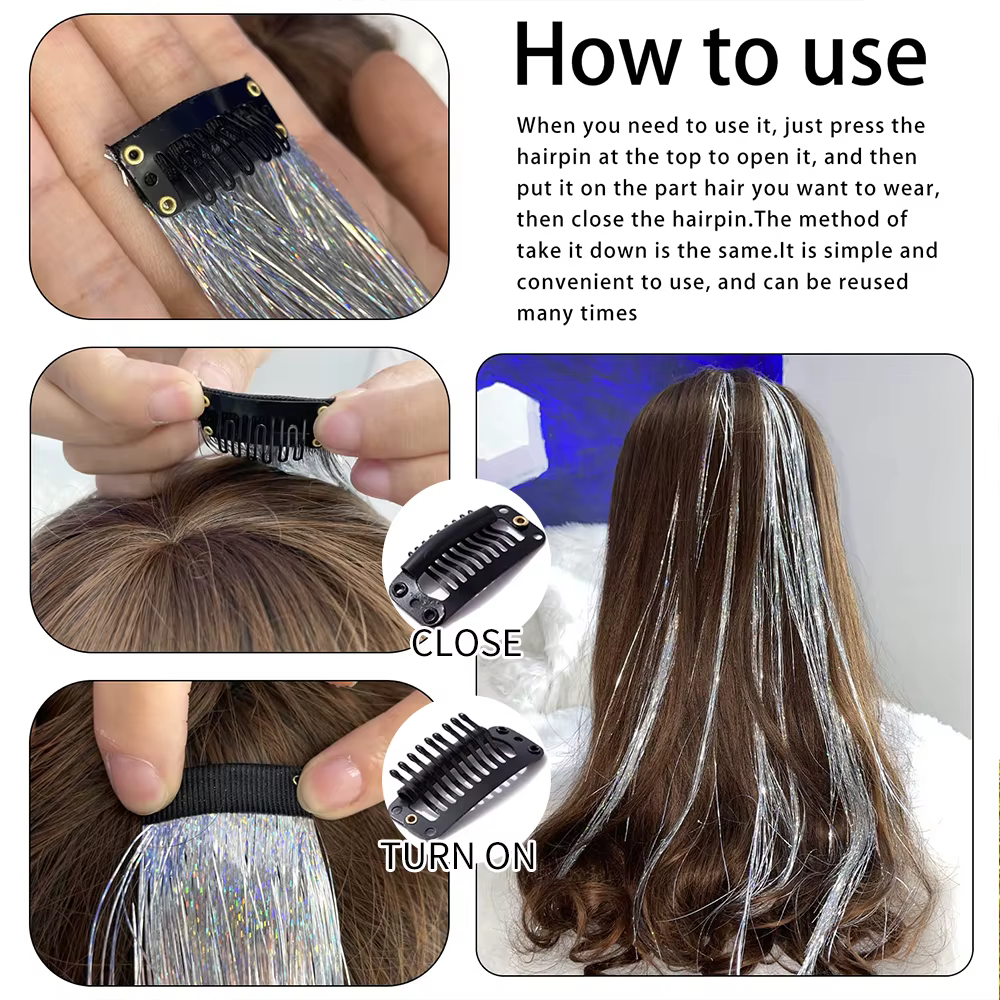 Extensions capillaires synthétiques à clips