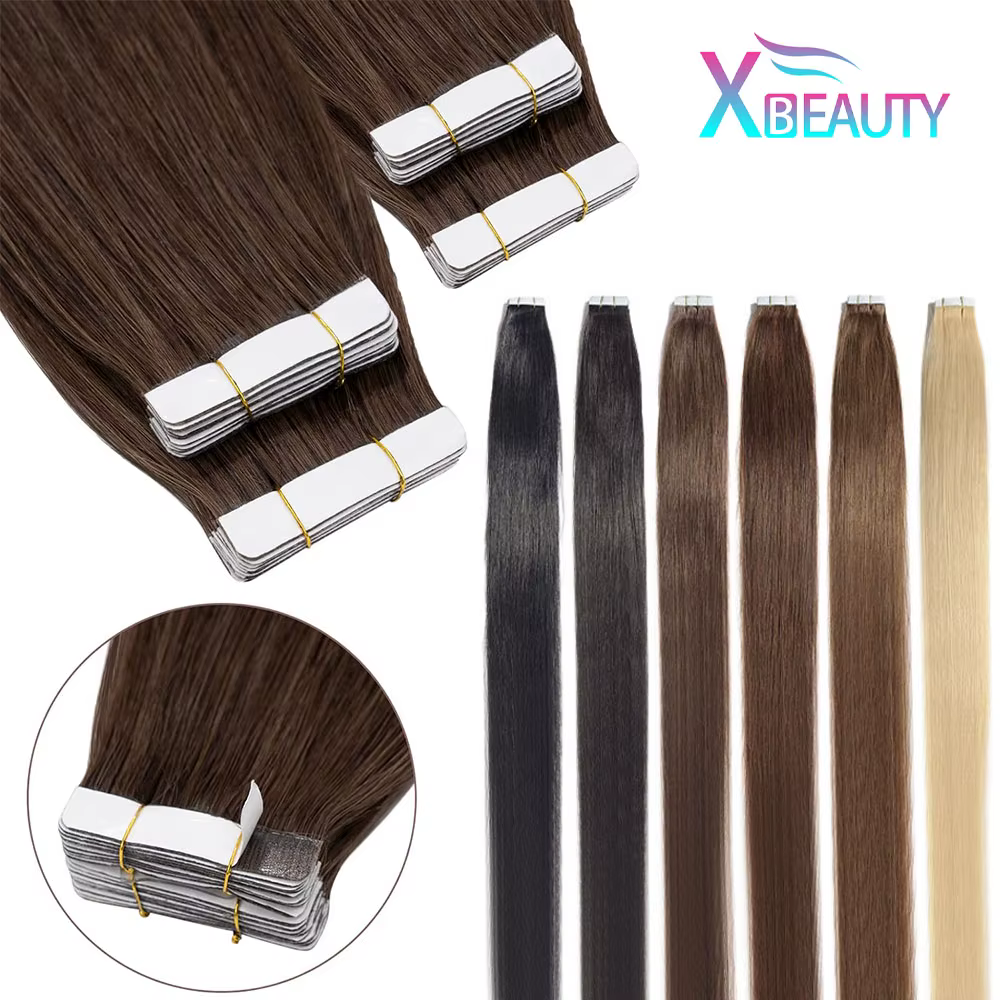 Extensions de cheveux à bandes adhésives de 26 pouces