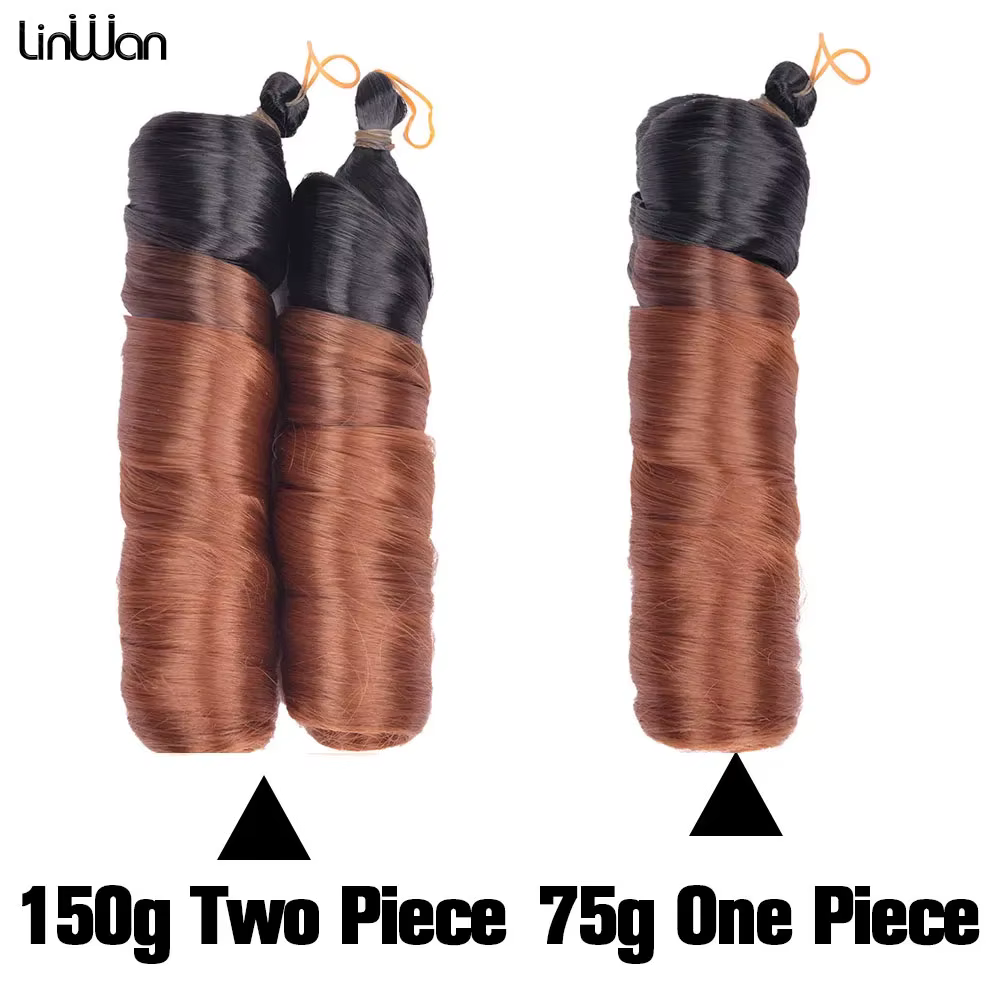 Français Curl Tressage Cheveux 24 pouces Lâche Ondulé Bouclés