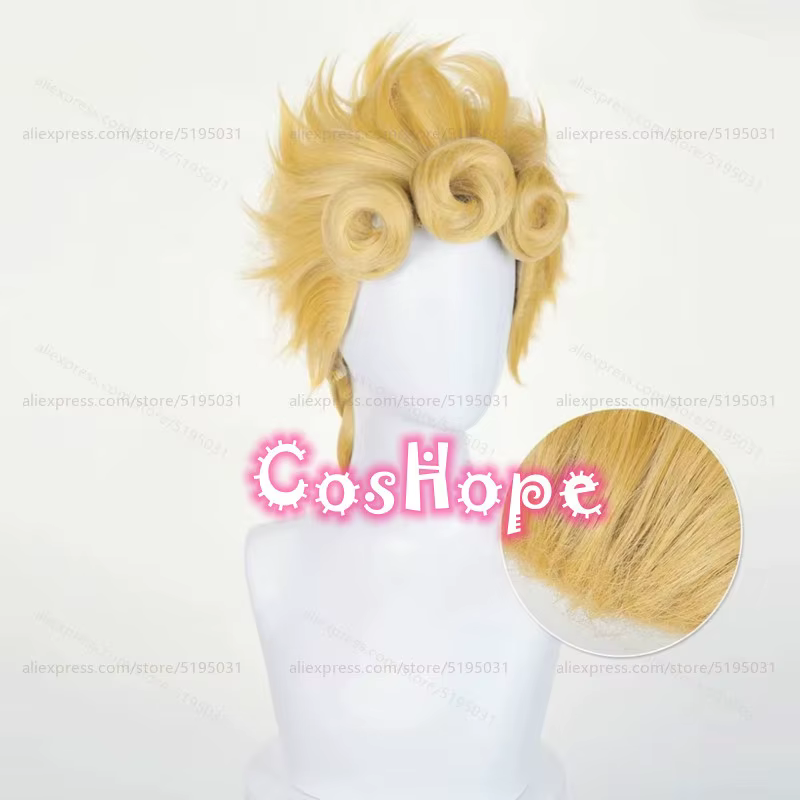 Giorno Giovanna Cosplay perruque 58 cm courte GIOGIO