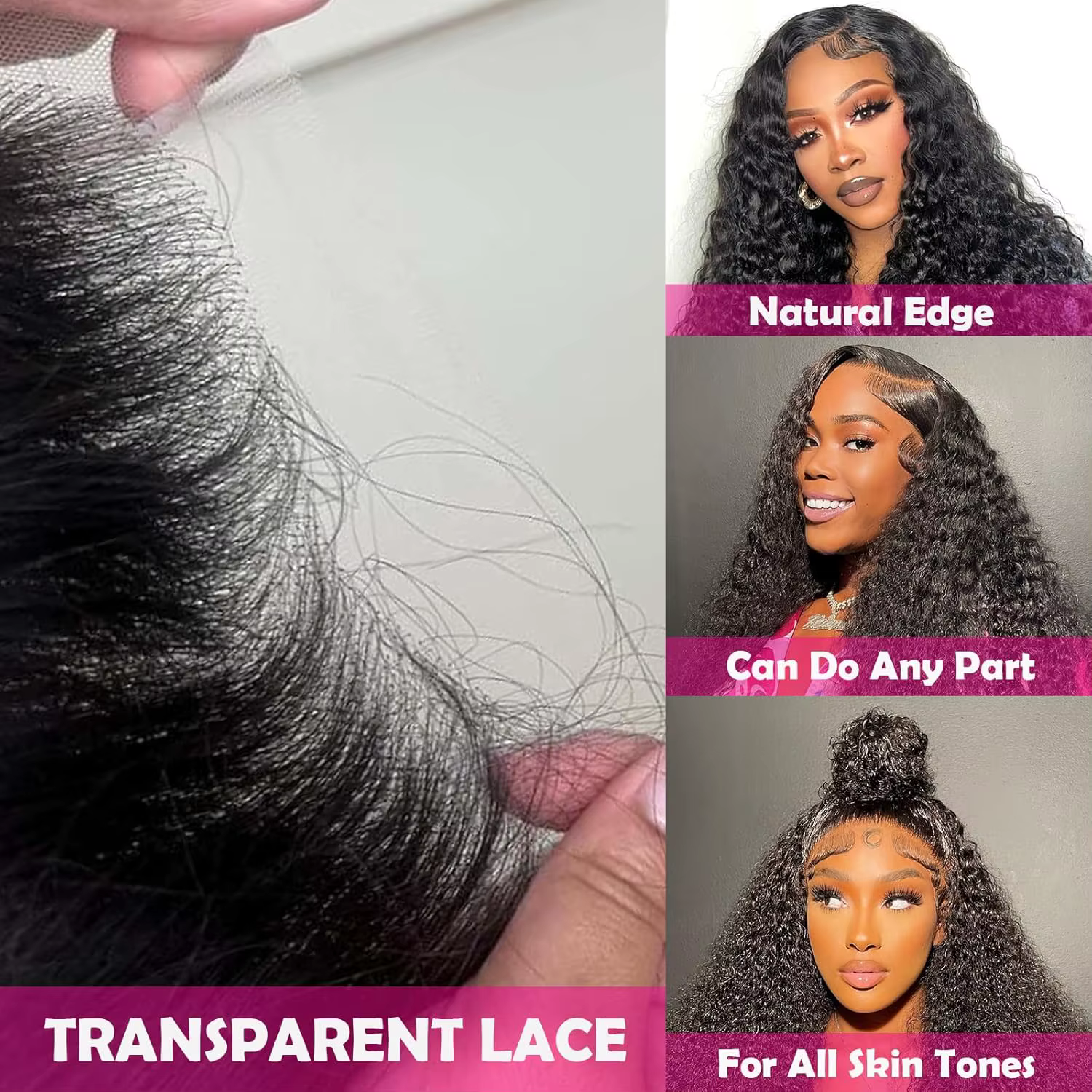 Perruques bandeau bouclées et volumineuses 100% cheveux humains, prêtes à porter, densité 400, 10-18 pouces, entièrement faites à la machine pour femmes noires, pré-épilées