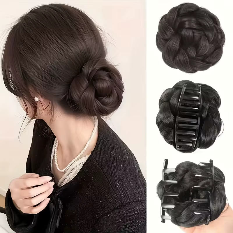 4 pouces synthétique pince à saisir paresseux cheveux tresse