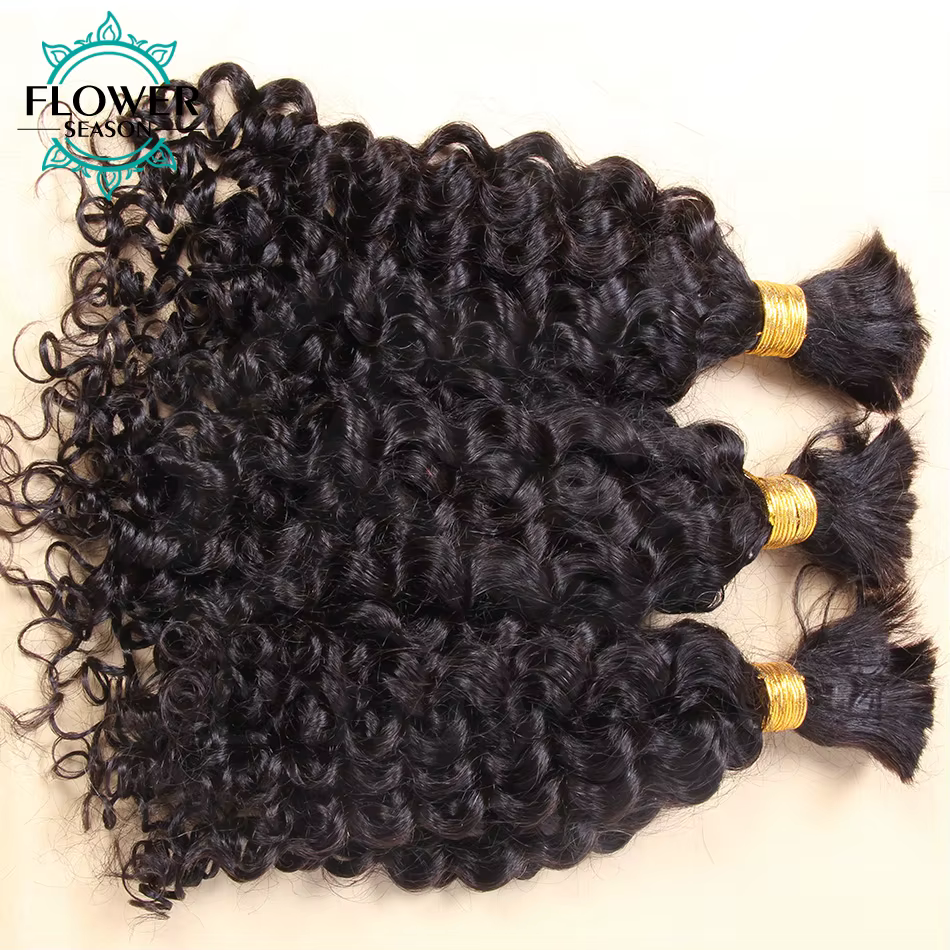 Cheveux humains en vrac pour tresser en gros tresses Boho birmans Extensions