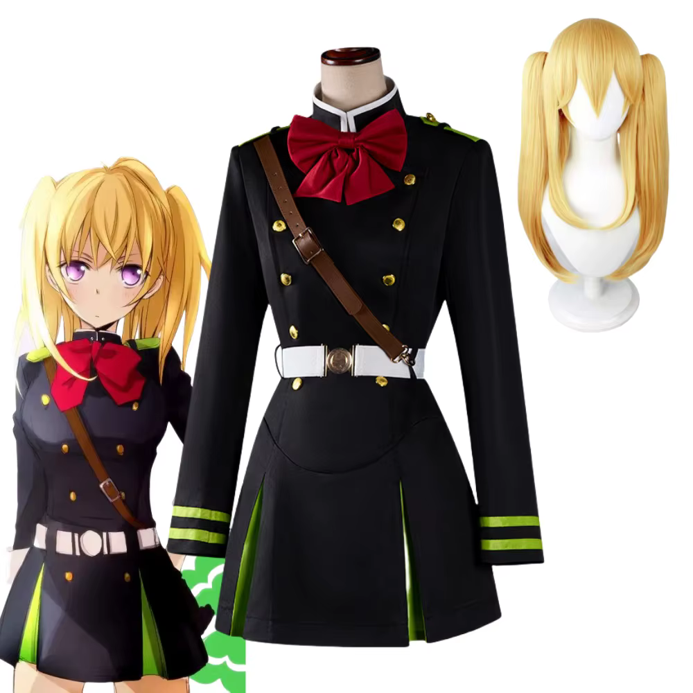Mitsuba Sangu Cosplay Anime séraphin de la fin Costume Sangu mitsuba perruque