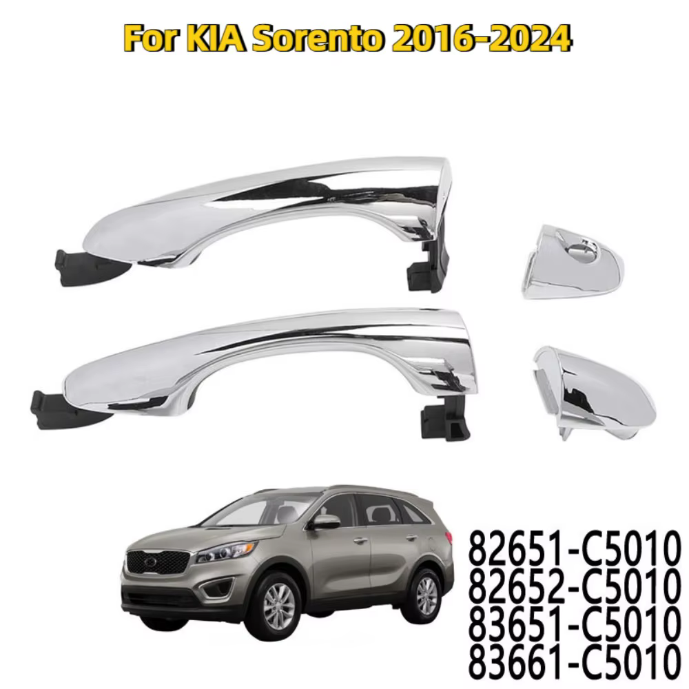 Poignée de porte extérieure chromée arrière gauche droite pour Kia Sorento 2016-2024 82651-C5010 82661-C5010 83651-C5010 83661-C5010