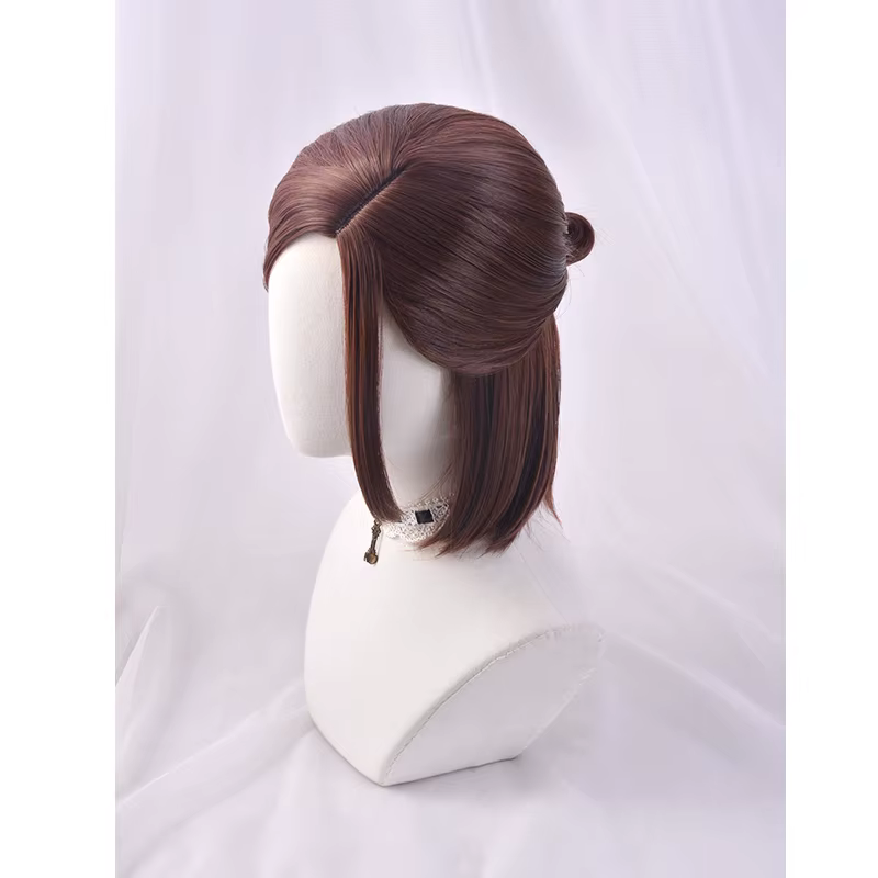 Jeu le dernier d'entre nous Ellie Cosplay perruque marron court côté séparation style résistant à la chaleur cheveux
