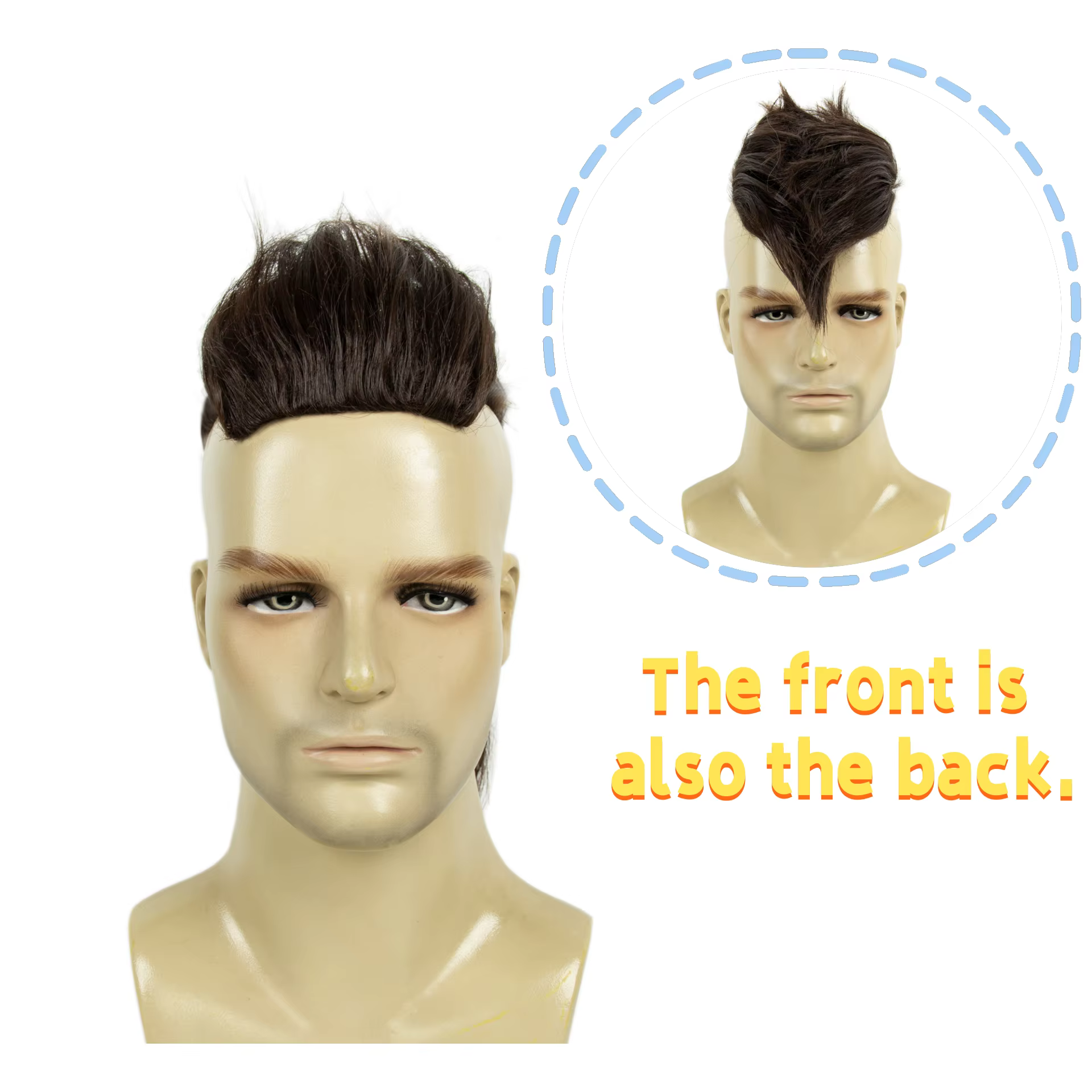 Perruque Mohawk brune REEWES pour adultes
