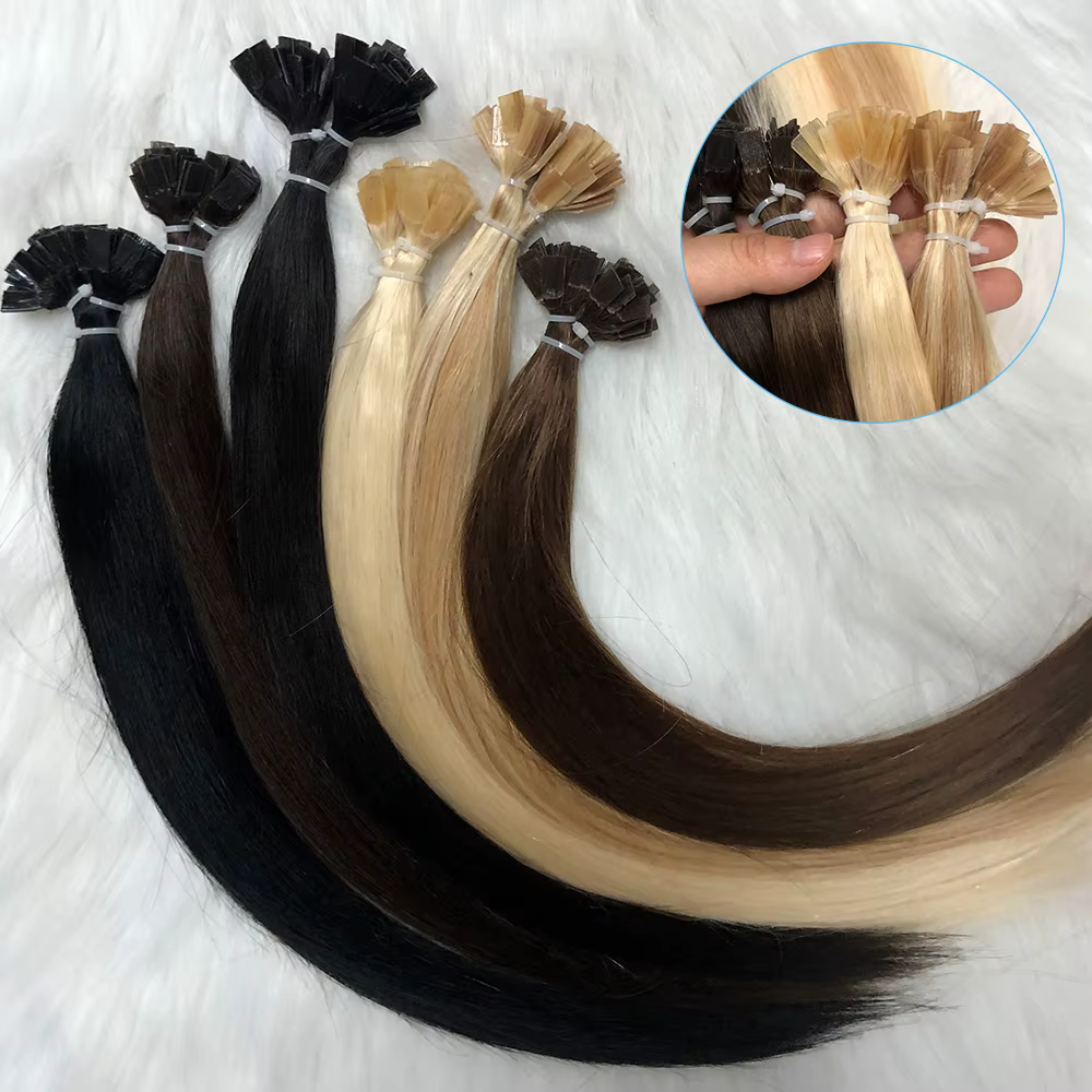 KerBrian-Extensions de cheveux à pointe plate
