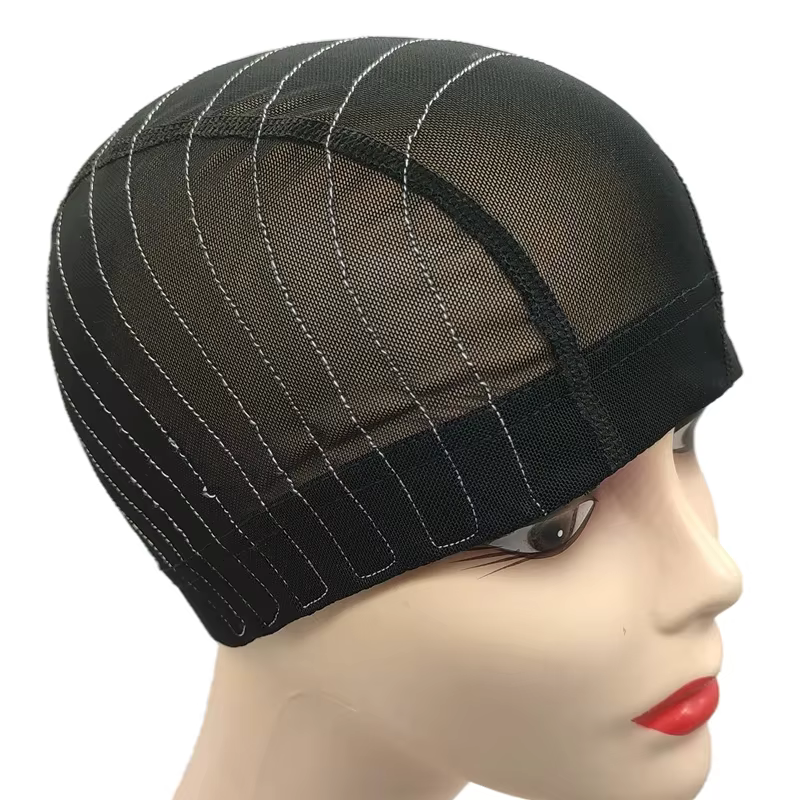 Bonnet de perruque en forme de dôme en maille avec bande sans colle pour débutants, 4x 4/5x 5/13x 4/13x6, fabrication de perruque en dentelle, filet à cheveux idéal pour créer des perruques personnali