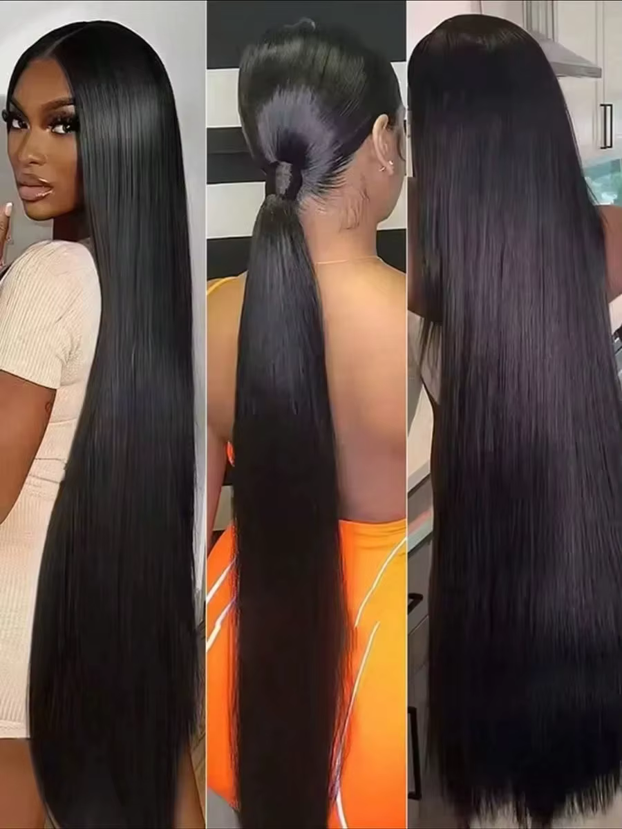 Extensions de cheveux humains lisses et épaisses de 26