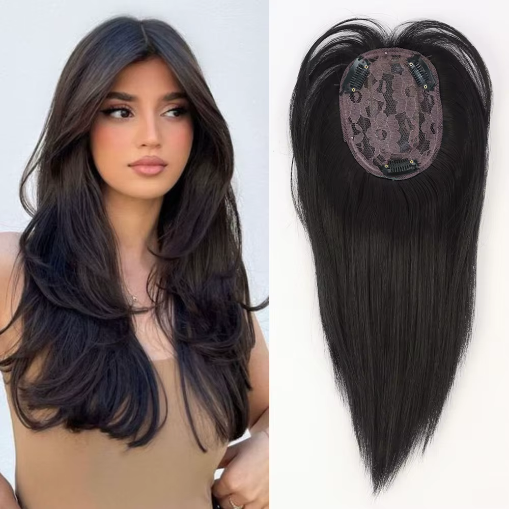 Extensions capillaires synthétiques lisses à 3 Clips