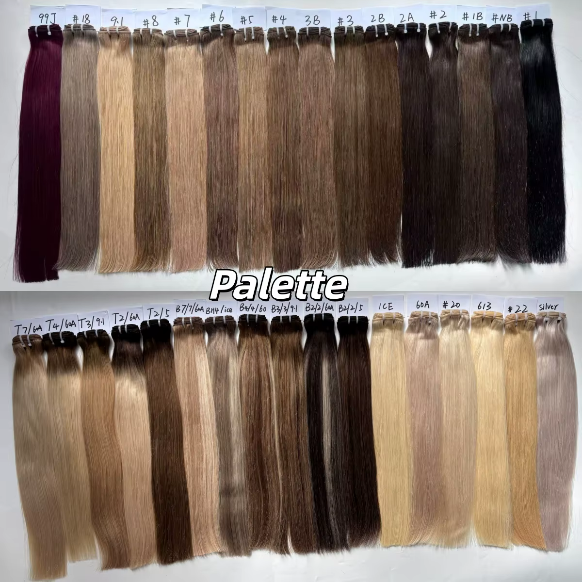 Extensions de cheveux vierges à coudre