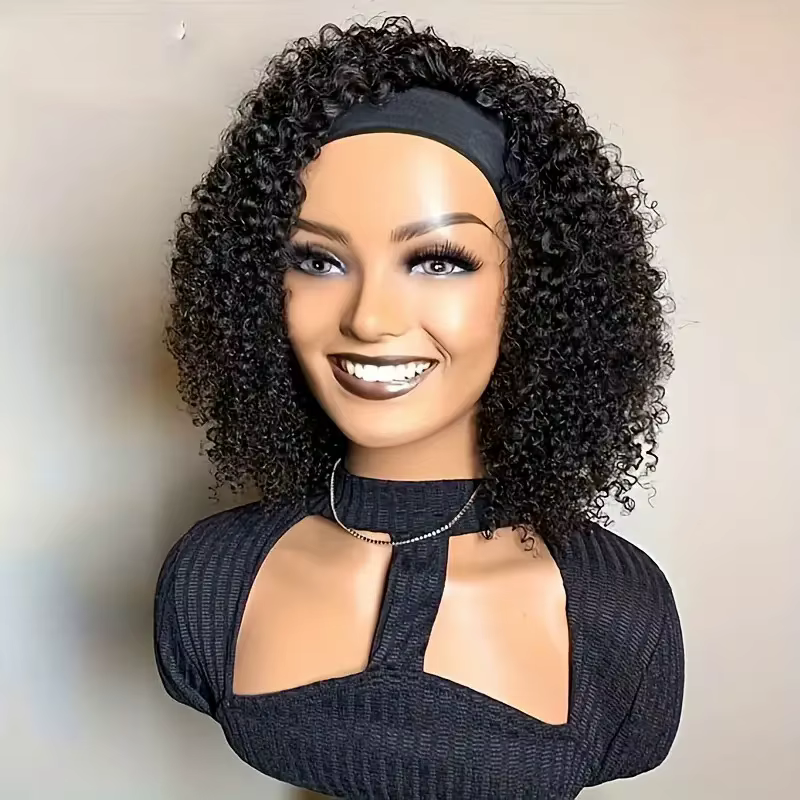 Perruque Brésilienne Naturelle Remy Crépue Bouclée